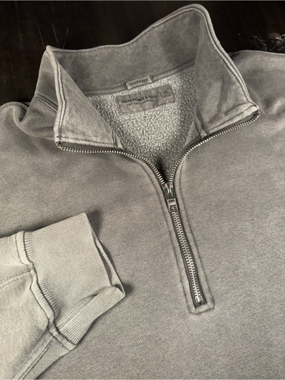 Abercrombie & Fitch softAF Essentials Oversized Half-Zip Sweatshirt